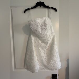 Jenny Yoo White Strapless Dress